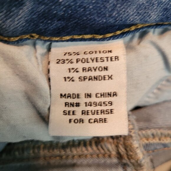 Ashley Mason Jeans Women 4 Paper Bag Ruffle Waist Pleated Mid Rise Medium Light - Picture 4 of 11